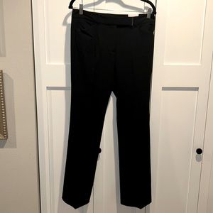 NWT White House Black Market Straight slim boot black pant. size 4.